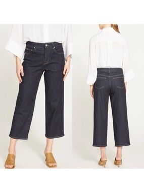 Universal Standard Bae Boyfriend Crop Jeans Vintage Indigo Selvedge Blue